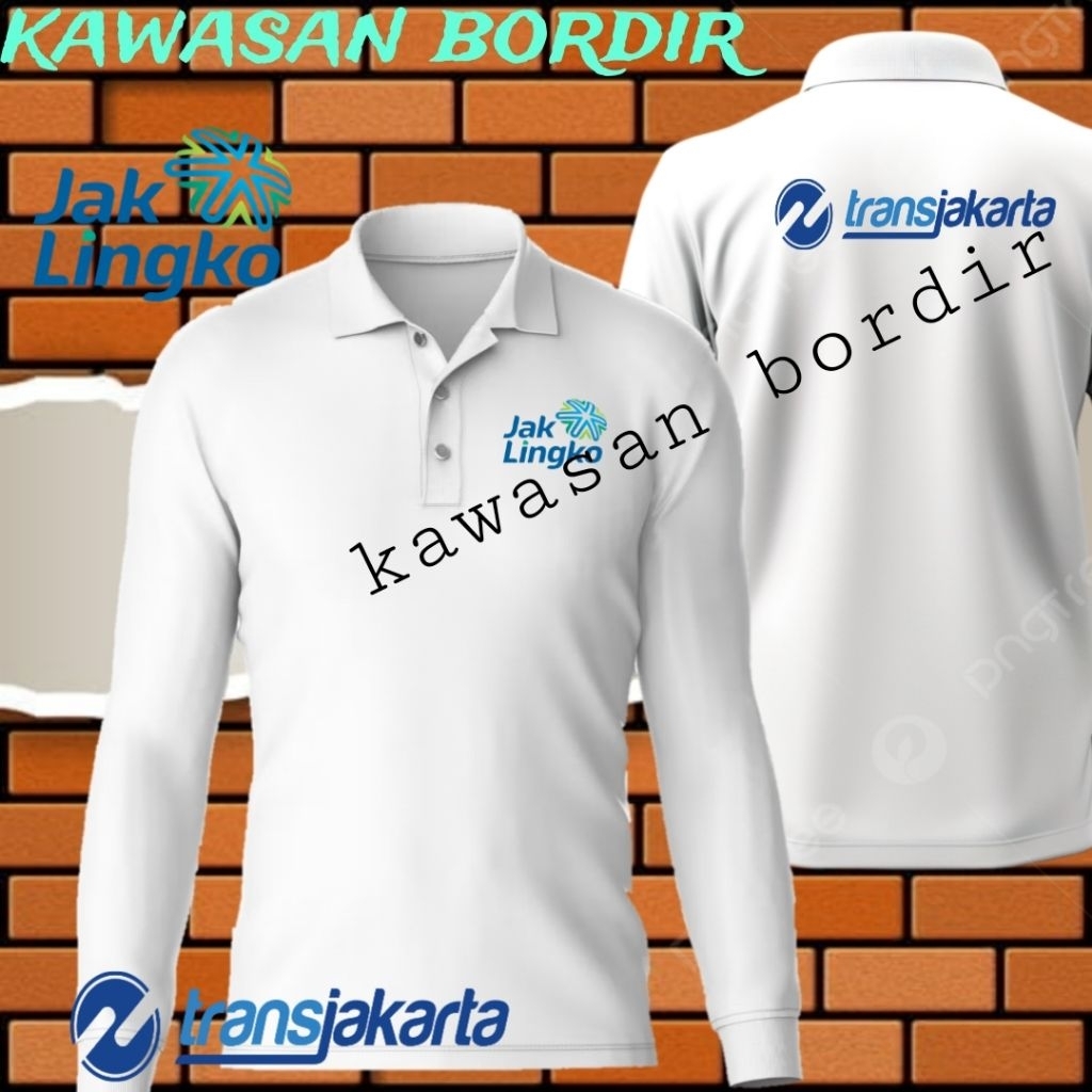 Terbaru polo shirt Transjakarta jaklingko kaos Transjakarta jaklingko baju Transjakarta jaklingko se