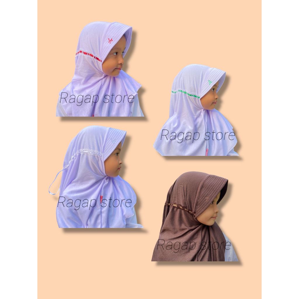 Hijab Sekolah Kerudung Sekolah Anak SD MI Pramuka Renda Serut Kelas 1-6 SD
