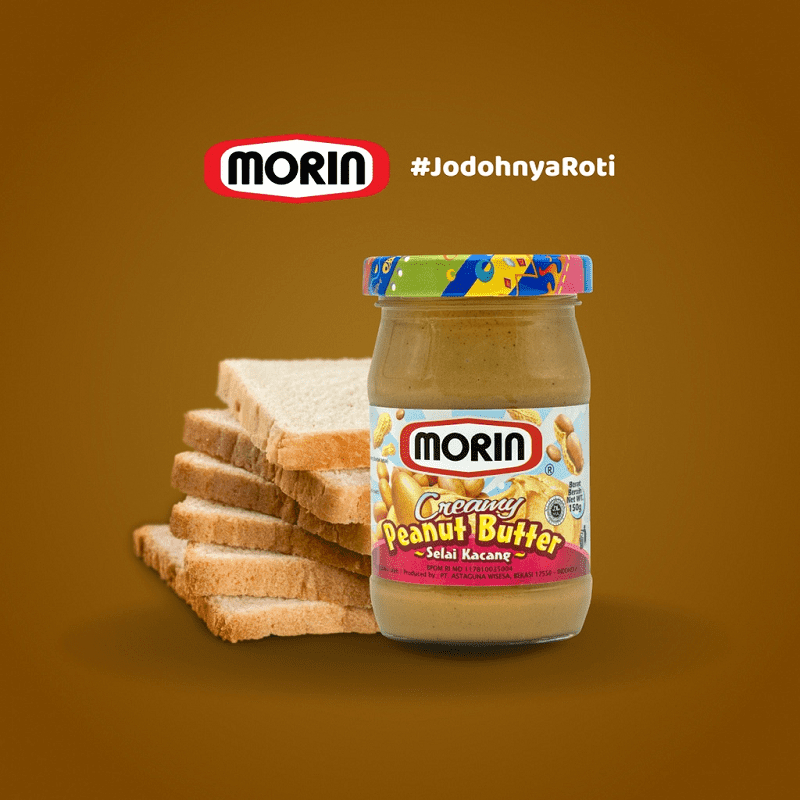 

150Gram Morin Selai Kacang /Creamy Peanut Butter Untuk Olesan Roti /For Bread Spread Halal