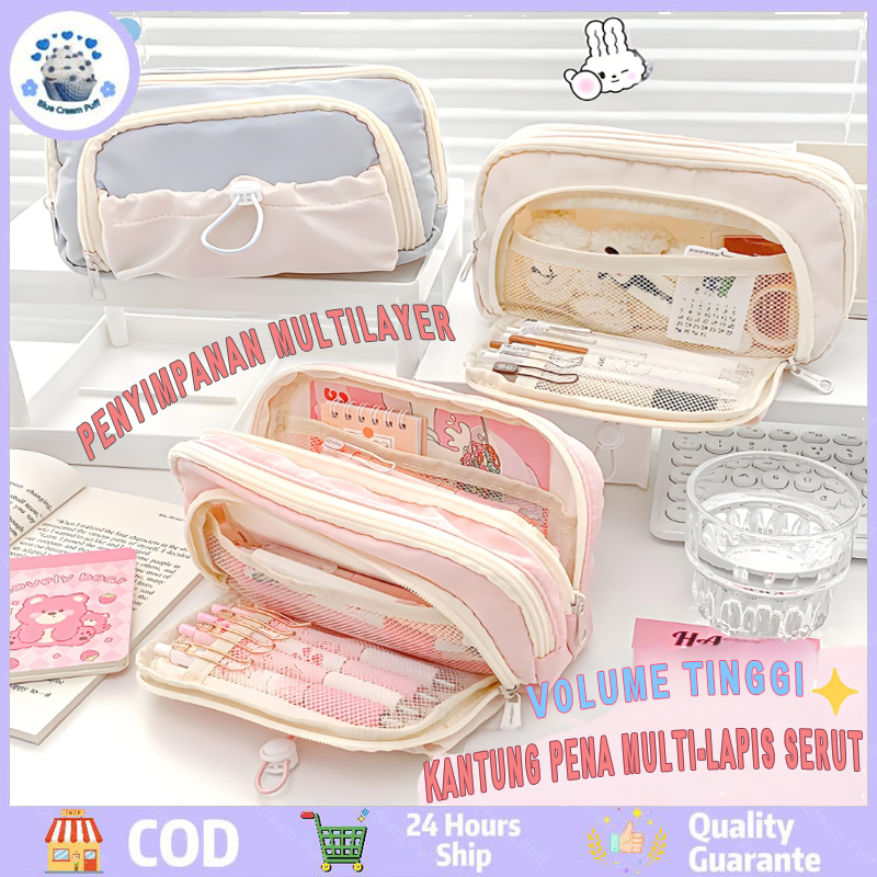 

Tempat alat tulis kotak pensil aesthetic Tas PenaTempat Pencil Tas Pensil kapasitas besar