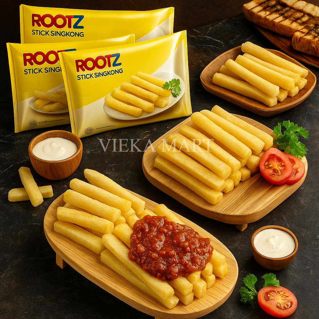 

Rootz Crunchy Straight Cut 900g / Stick Singkong Frozen