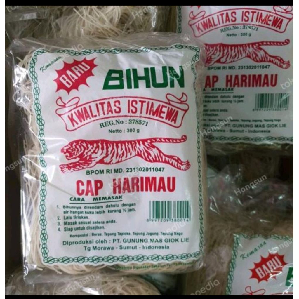 

Bihun cap harimau asli dari Medan 300 gram / bihun Medan