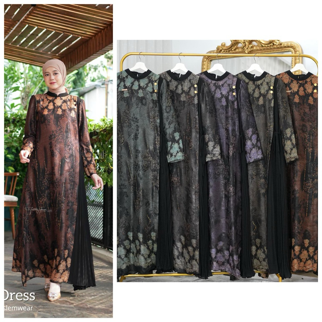 Riyana  Dress Terbaru Original Branded by Fenta house Simple Mewah Adem