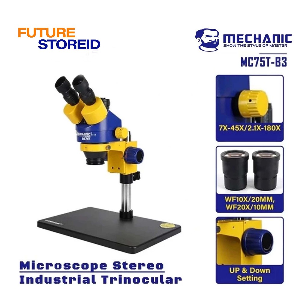 MECHANIC MC75T-B3 Mikroskop Stereo Trinocular / Microscope Stereo Trinocular Original
