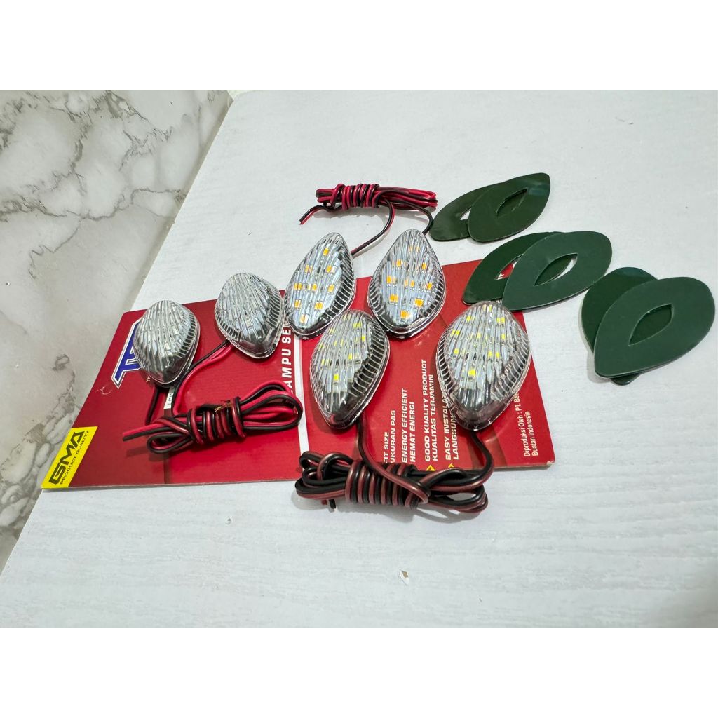 Lampu Sen Sein Led GMA TST 618 Tempel Mini Oval Universal Semua Motor Lampu Tempel Mini Univesal