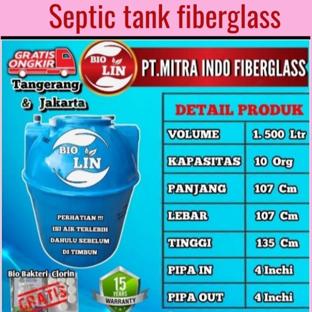 Septictank1500liter,biotech,bio septictank,sepiteng,biofil,biolin
