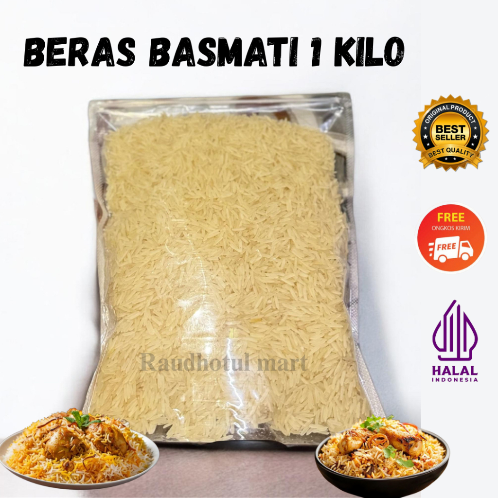 

Beras Basmati 1Kilo Berkualitas Premium Extra Long Drain Termurah