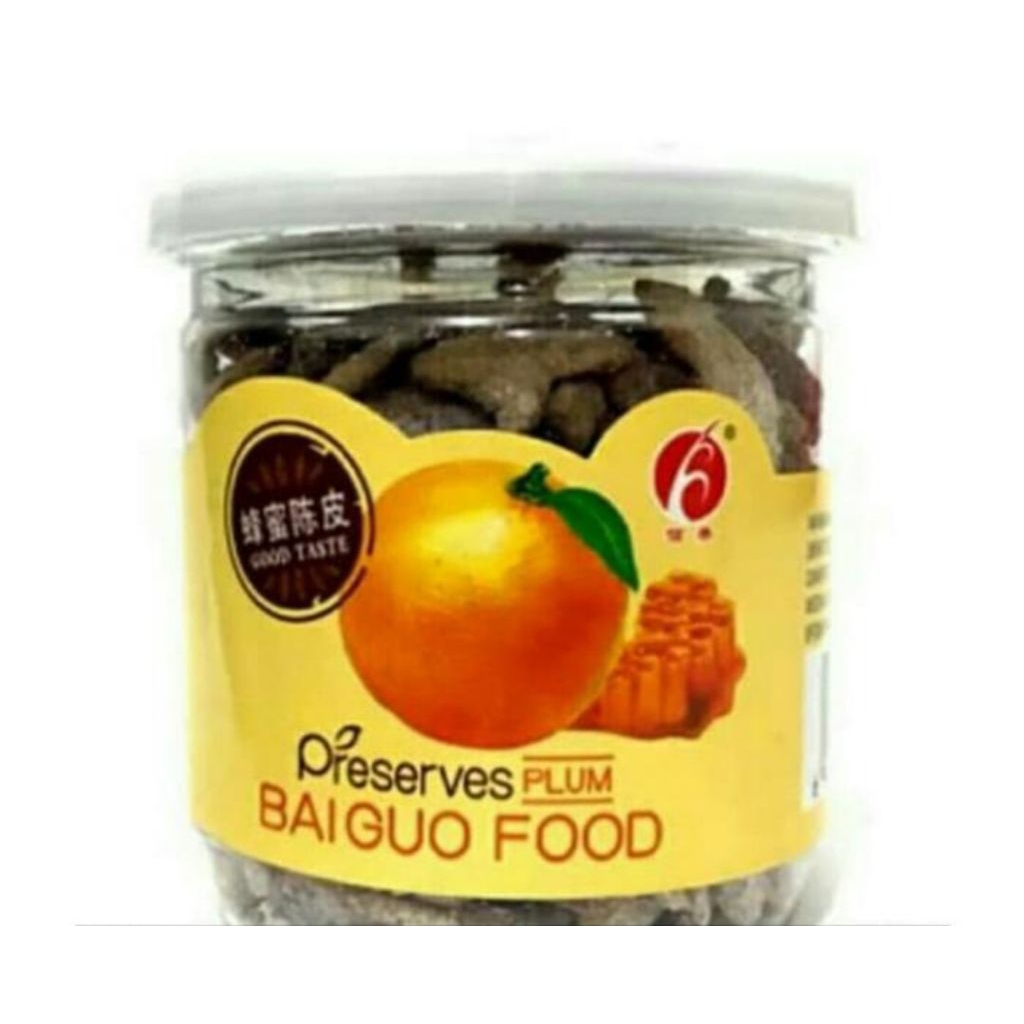 

BAIGUO FOOD PRESERVED PLUM MANISAN KULIT RASA JERUK MADU 180 GRAM