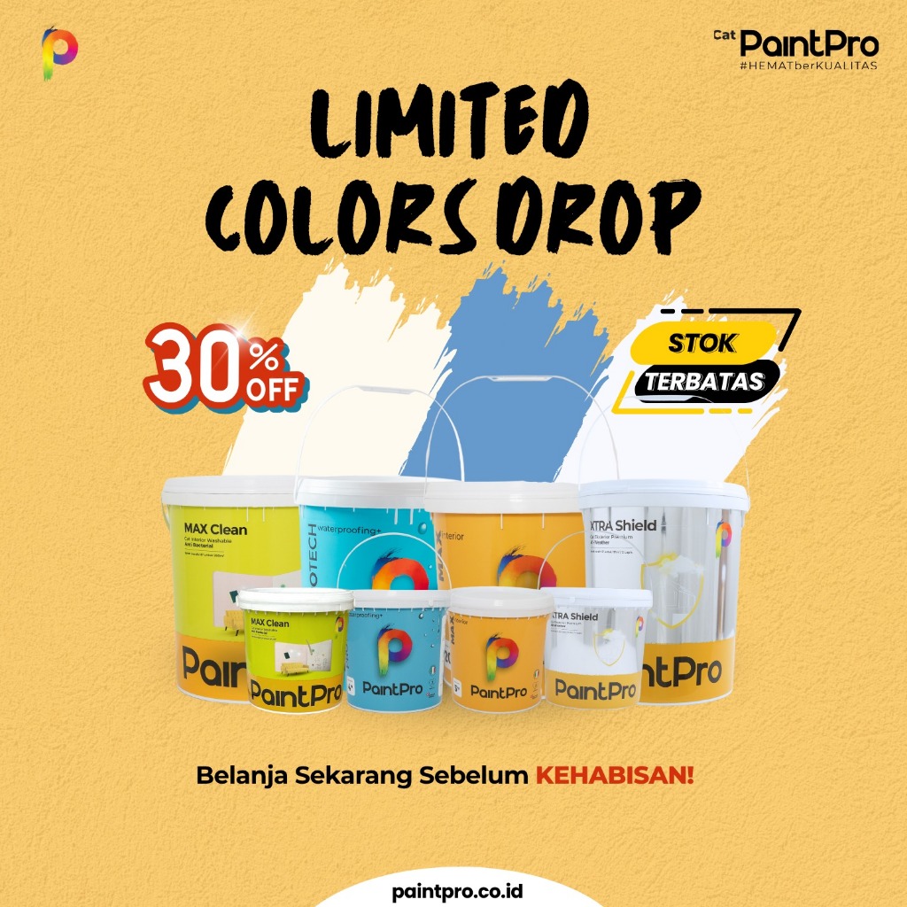 Cat Tembok Limited Colors Murah Berkualitas | PaintPro | MAX Interior - XTRA MAX - 5kg - 20kg