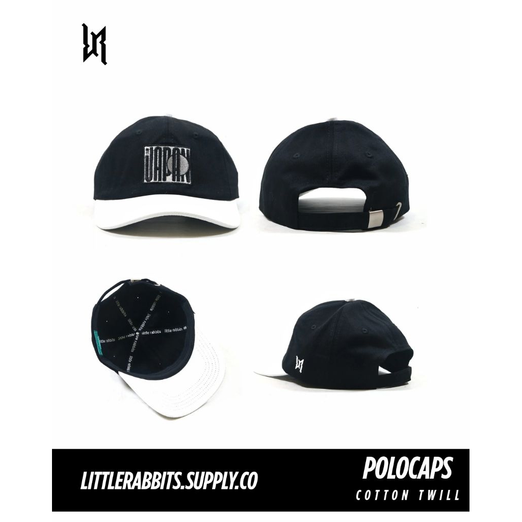 Topi | PoloCaps | Putih-Hitam | PC-002