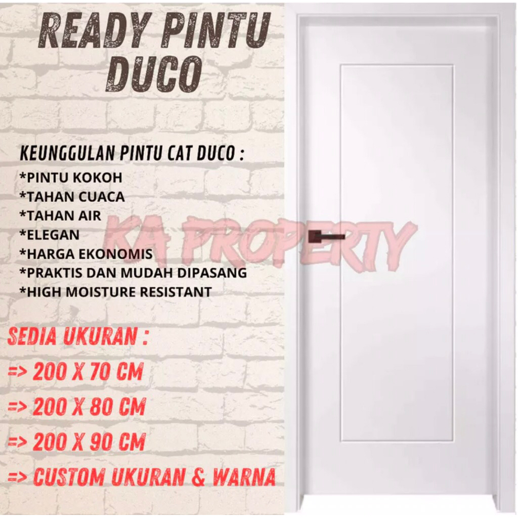 PINTU MINIMALIS HDF/HMR CAT DUCO