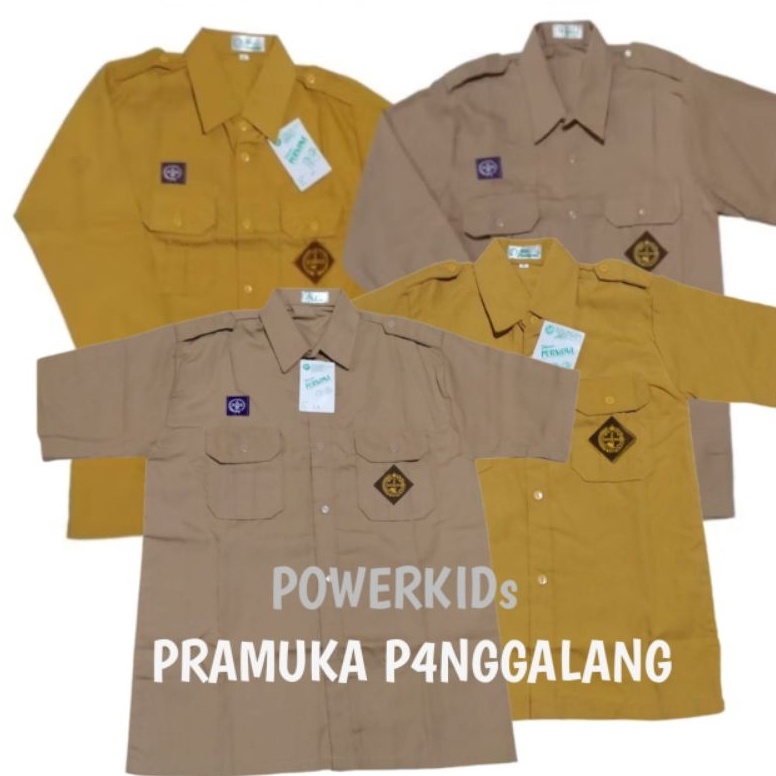 KODE K52L Baju seragam sekolah sd smp sma pramuka penggalang saku dua