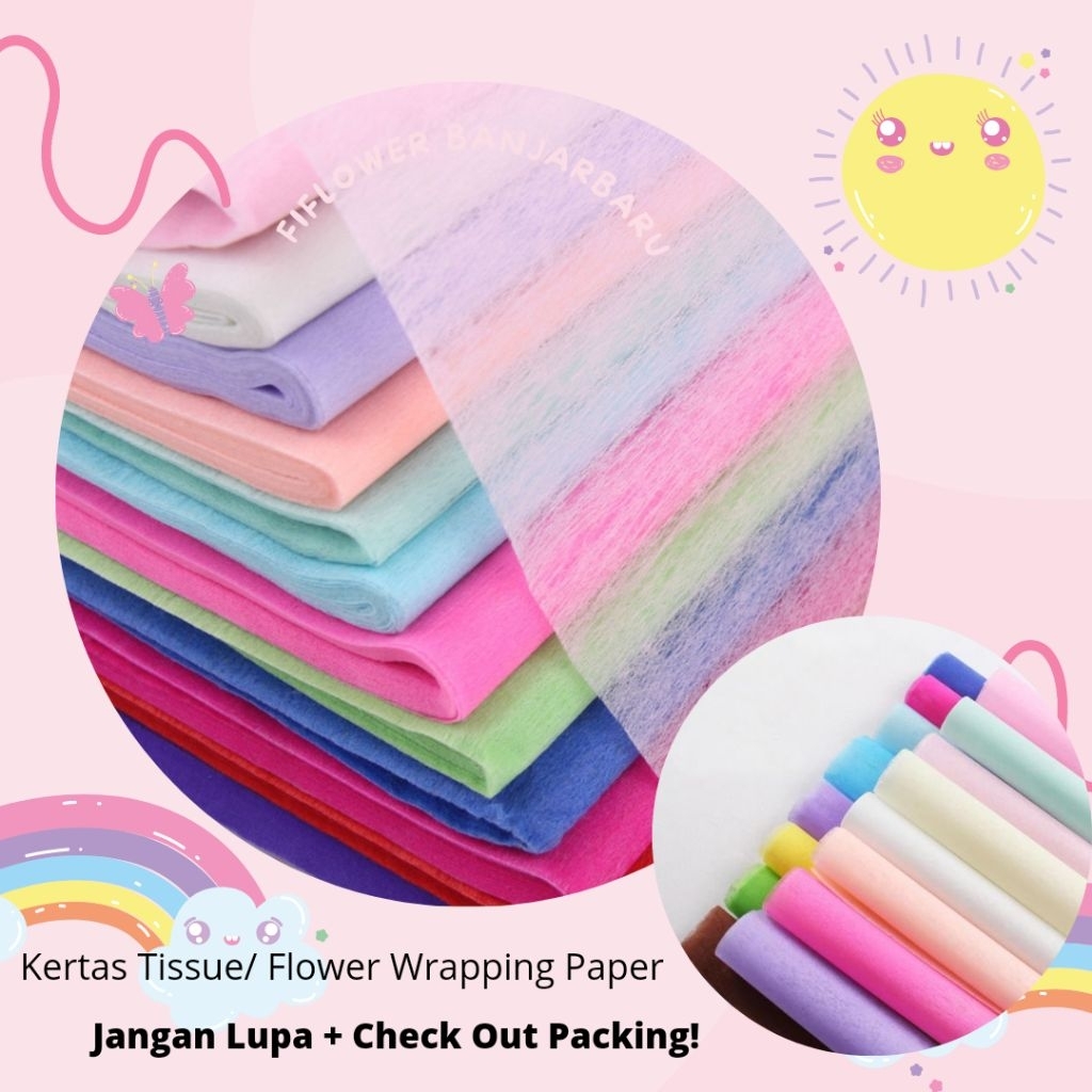 

Kertas Tissue| Tissu Flower Wrapping -+48x48cm