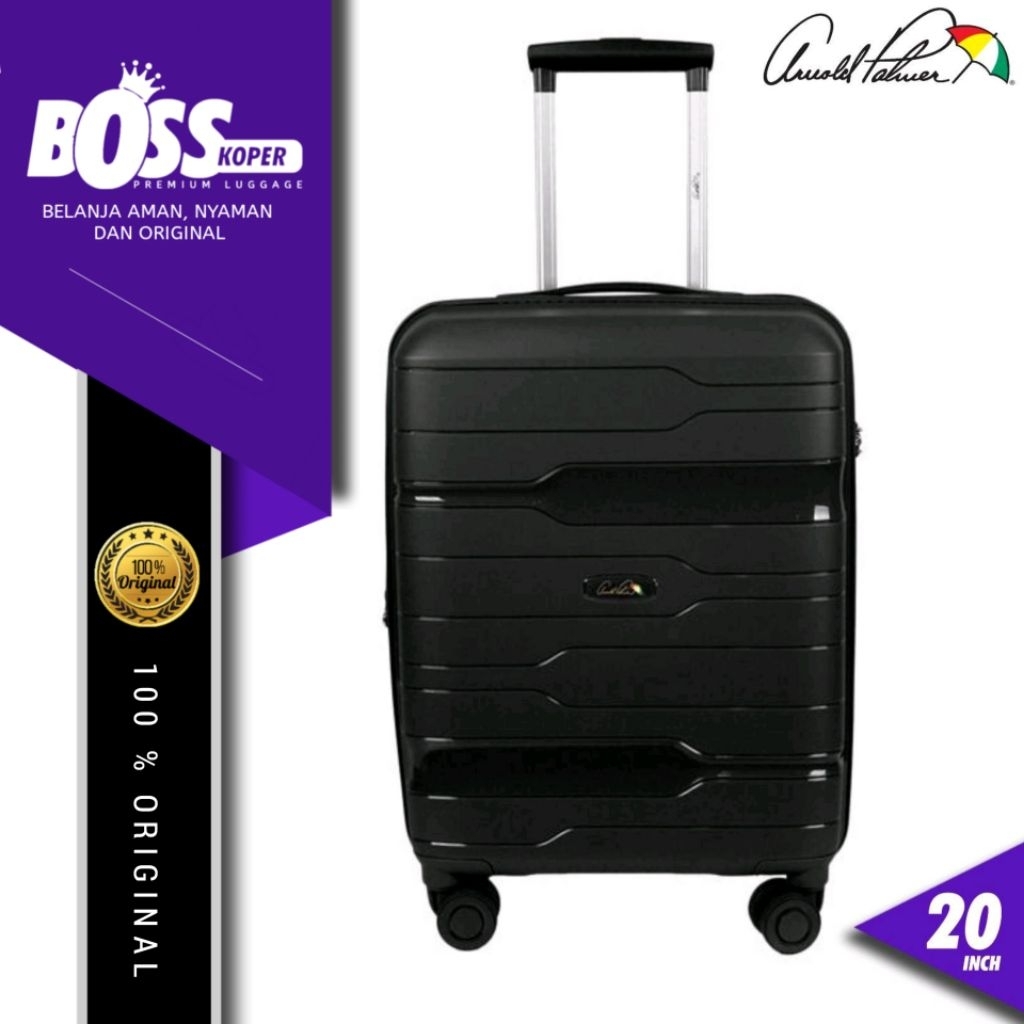 Koper cabin 20 inch ARNOLD PALMER hardcase polypropylene kuat TSA kabin expand original