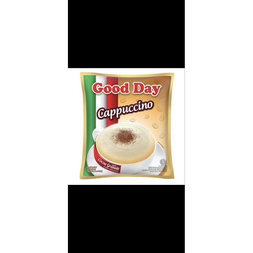 

Good Day Cappuccino 1 renceng isi 10 pcs