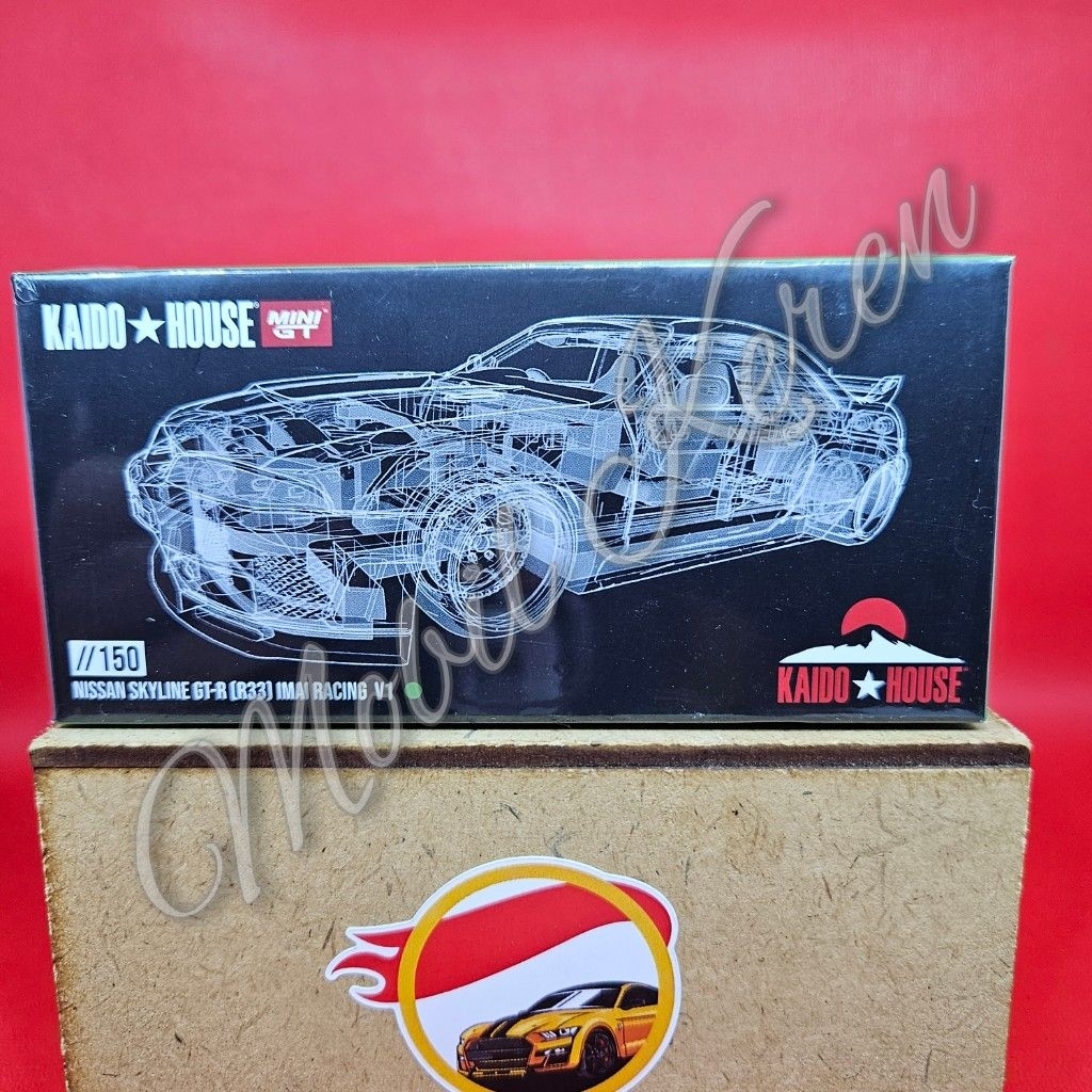 Diecast Mini GT Kaido House 33 Nissan Skyline GT-R (R33) IMAI Racing V1 green ban karet