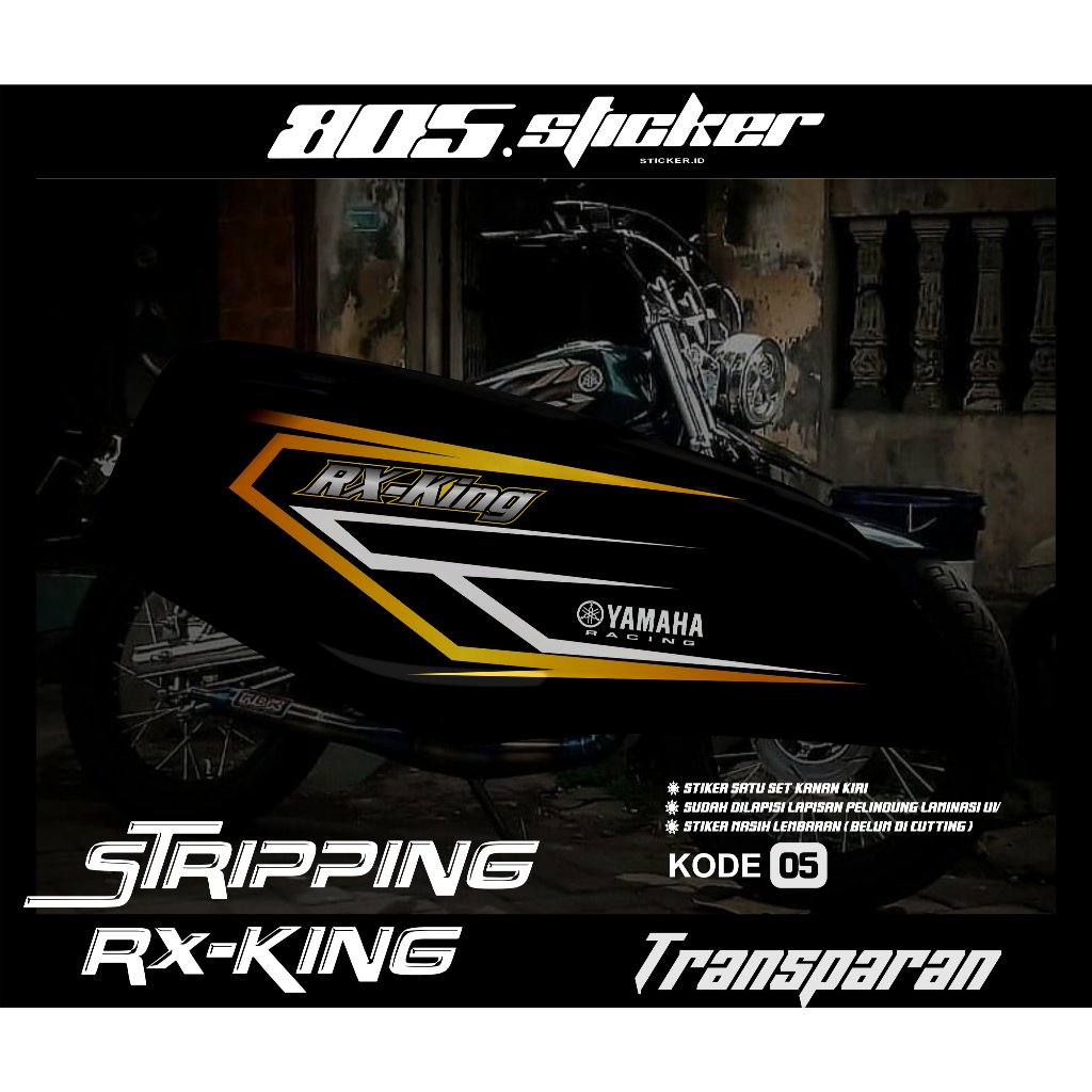 STIKER TRANSPARAN RX-KING STRIPING RX-KING TRANSPARAN