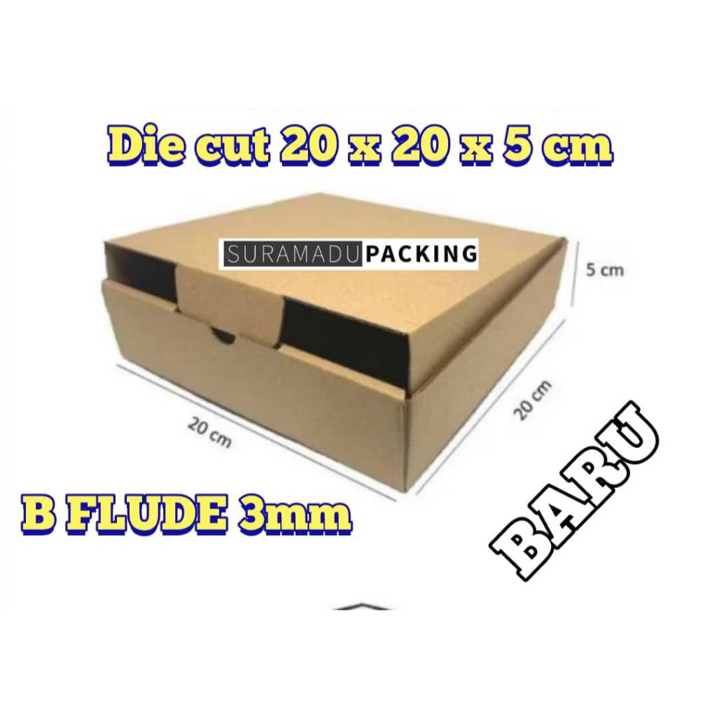 

Kardus box packing DIE CUT 20x20x5 cm bahan B-flude 3mm DIE CUT PIZZA kardus box packing Die cut pizza Kardus box karton packing 20x20x5 cm Packing Polos dan Tebal 3mm B FLUDE