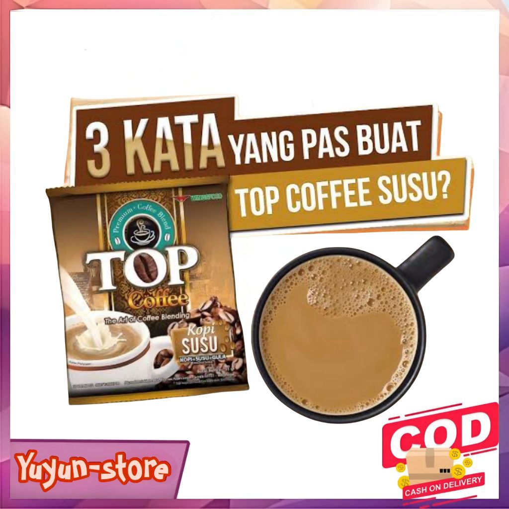 

TOP Kopi Susu Kental Manis 30g - 1 Dus/Karton Isi 120 Sachet,