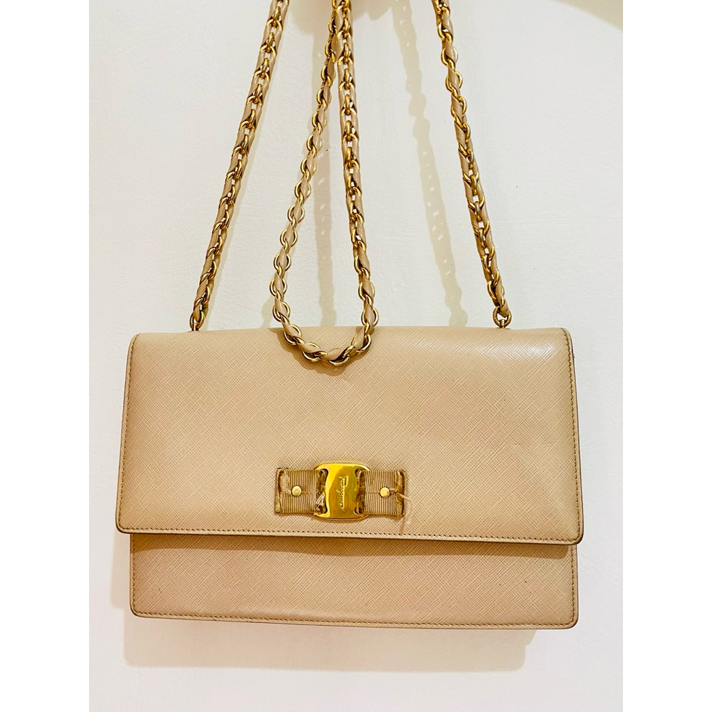 Salvatore Ferragamo Bag Authentic Tas Sling Shoulder Kulit