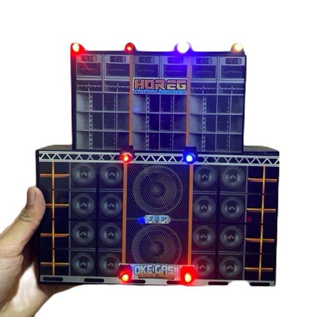 Miniatur Speaker Sound System Horeg Sound Horeg Mini Lampu Dan Musik OkeGas Sound Sistem/Mainan Mini