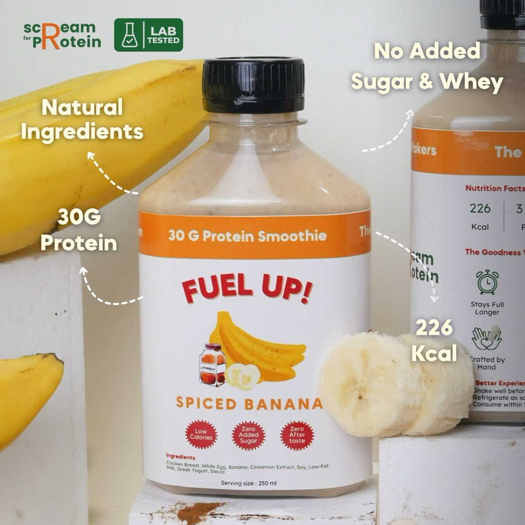 

Fuel Up! Classic - Spiced Banana - 30G Protein Smoothie | Scream For Protein