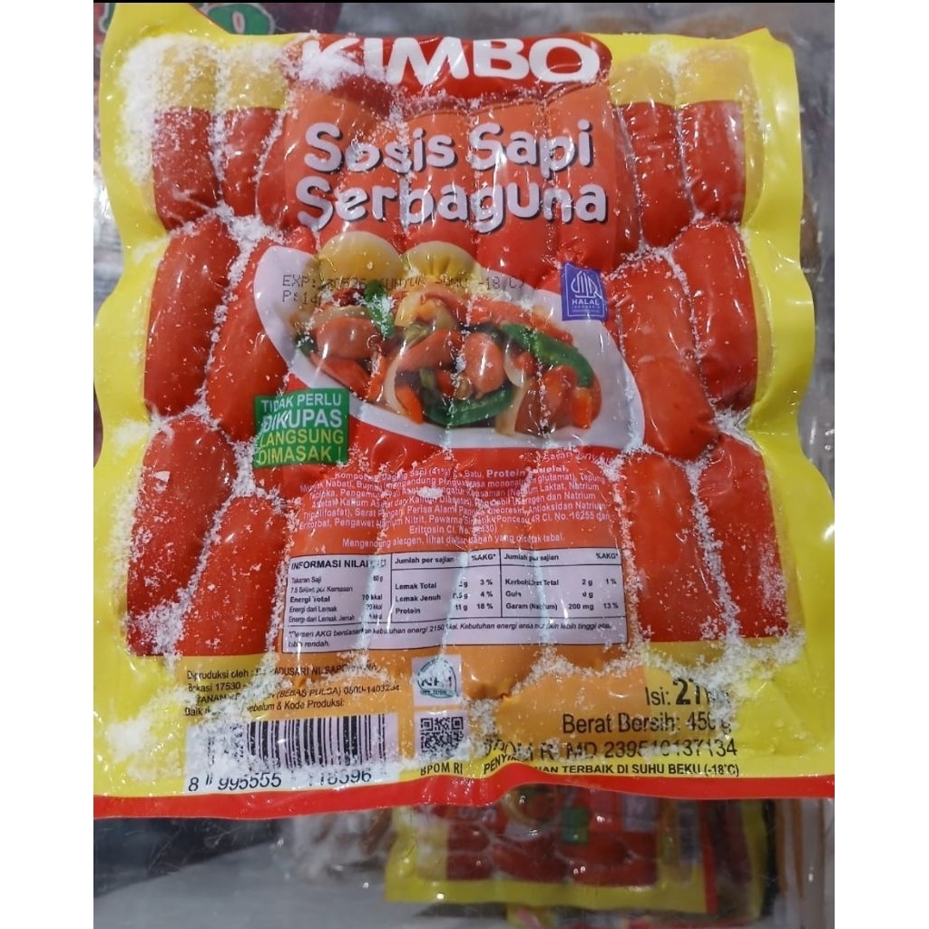 

Kimbo coctail Sosis Sapi Serbaguna 450gr