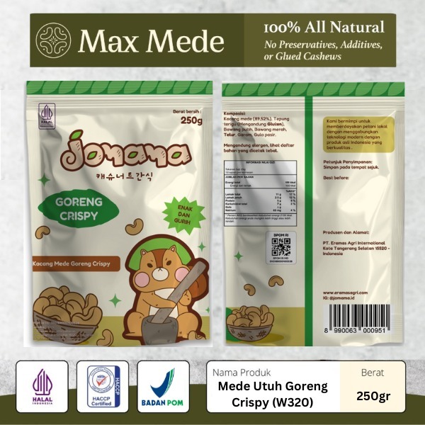 

Max Mede - Kacang Mede Utuh / Snack Mede Utuh Goreng Crispy 250gr