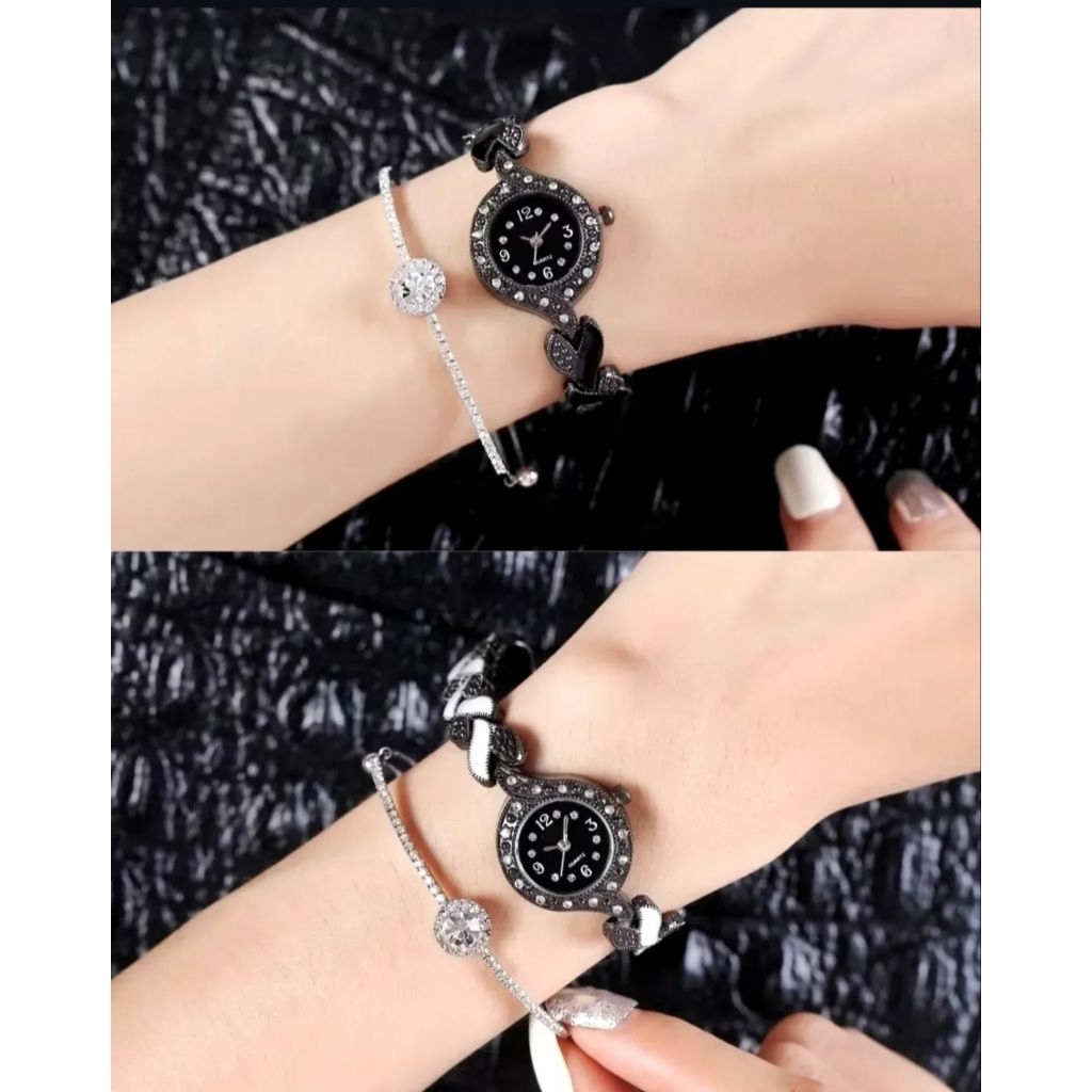 JAM TANGAN WANITA RANTAI STAINLESS STEEL BACK B