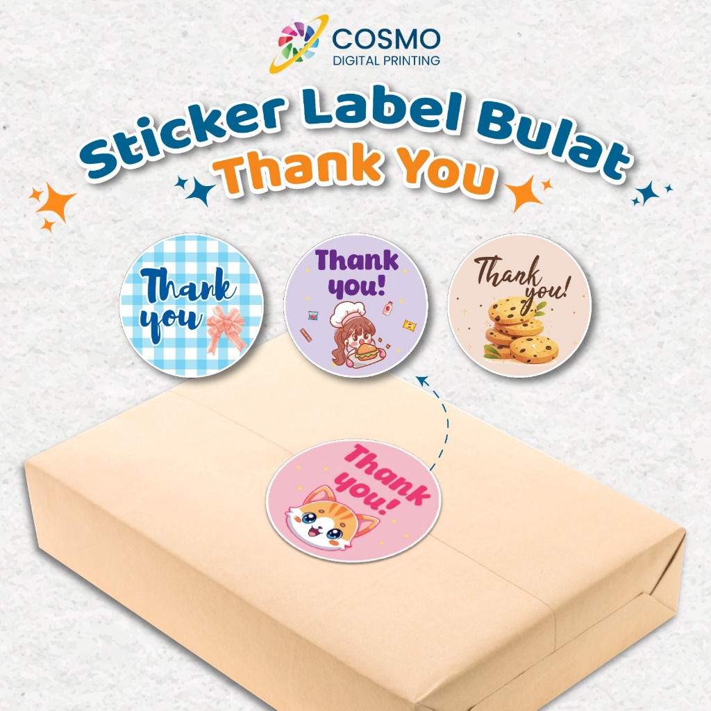 

Cetak Sticker A3+ Thankyou Bulat (Bahan Chromo) Gratis Template Design - Cetak Stiker Label