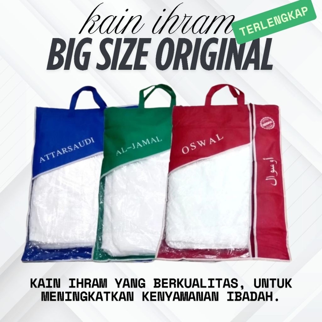 Kain Ihram TERLENGKAP Remaja Dan Dewasa Pakaian Pria Kain Ihrom Untuk Kebutuhan Umroh Haji
