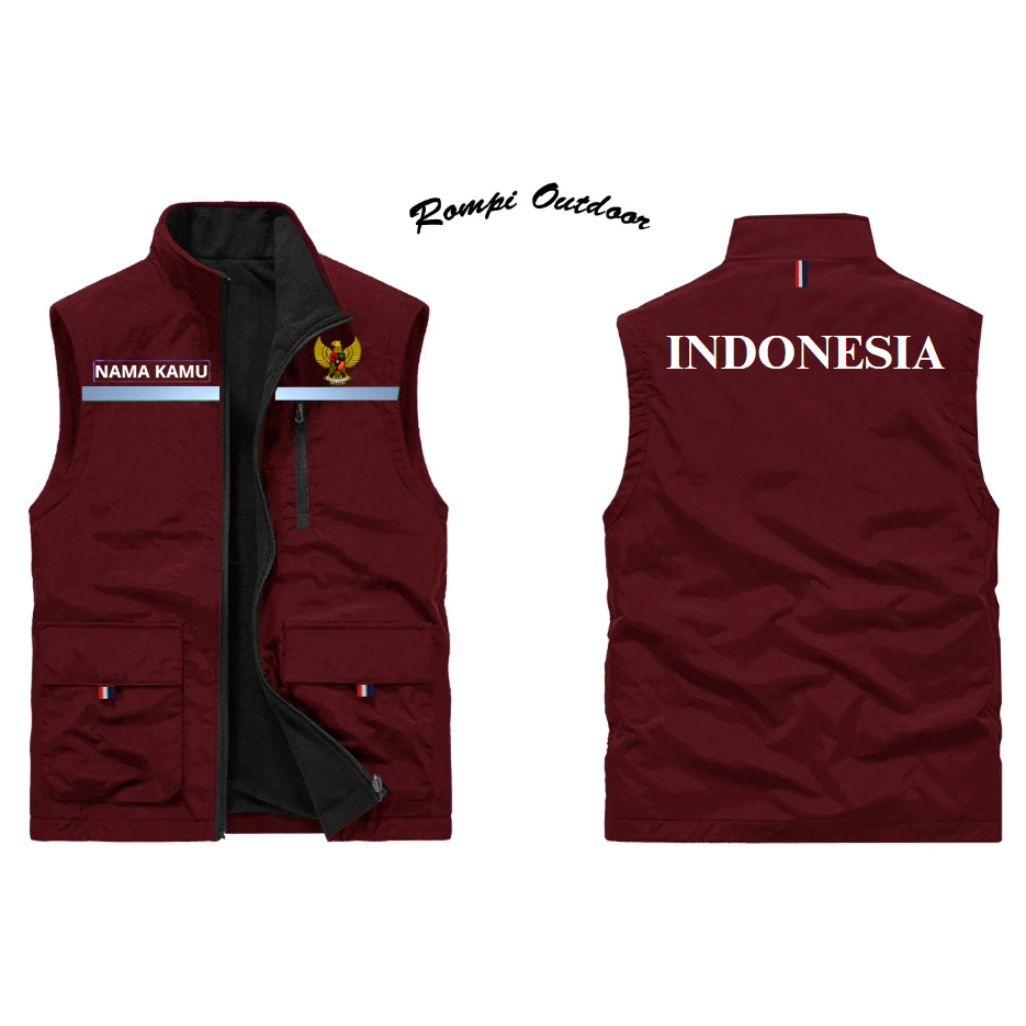Vest Rompi Custom Indonesia | Jaket Rompi Outdoor | Rompi Kasual | Rompi Motor | Rompi Garuda Custom