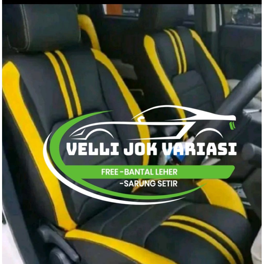 SARUNG JOK MOBIL XENIA 2004/2009 FULL SEAT BONUS BANTAL LEHER+SARUNG SETIR