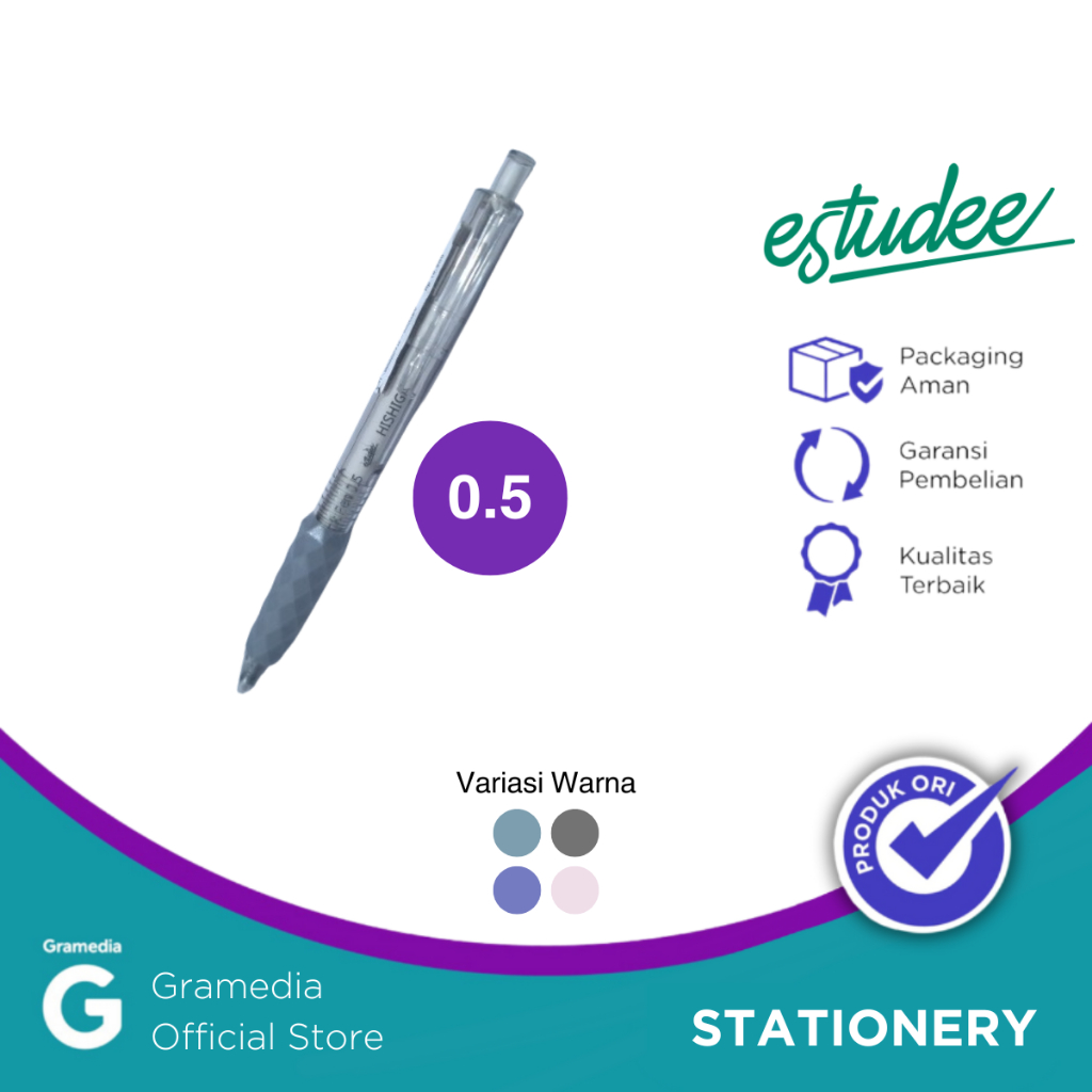 

Gelpen Estudee Hishiga 0.5Mm Black In Grey Barrel
