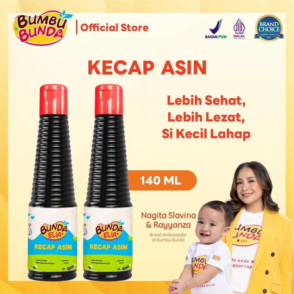 

Bumbu Bunda Kecap Asin 140 ml – Kecap Asin MPASI & Kecap Anak | Tanpa MSG & Tanpa Pengawet