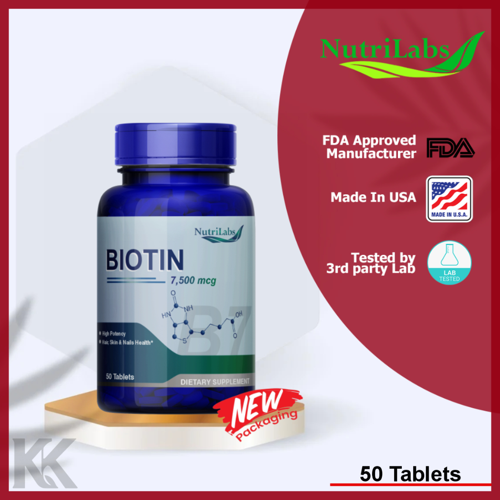 Nutrilabs Biotin 7.500mcg - VEGAN Tablet