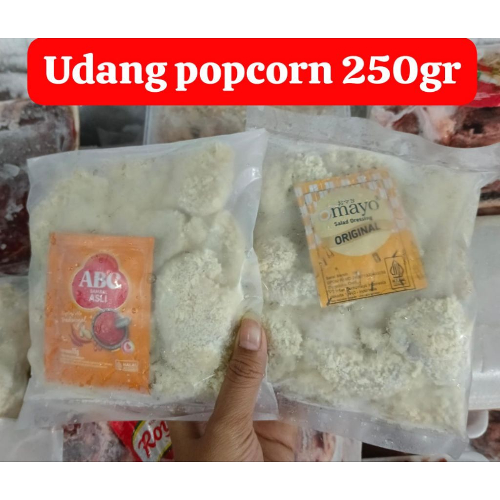 

Udang Popcorn Krispi 250gr Free Mayo/Saos - Siap Goreng