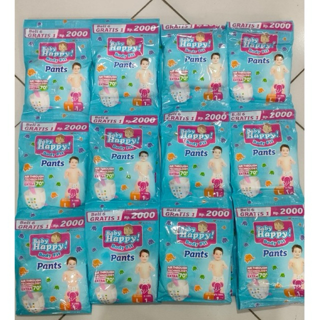Pampers Baby Happy 1 Dus 48+8 Pcs Uk M,L,XL harga spesial