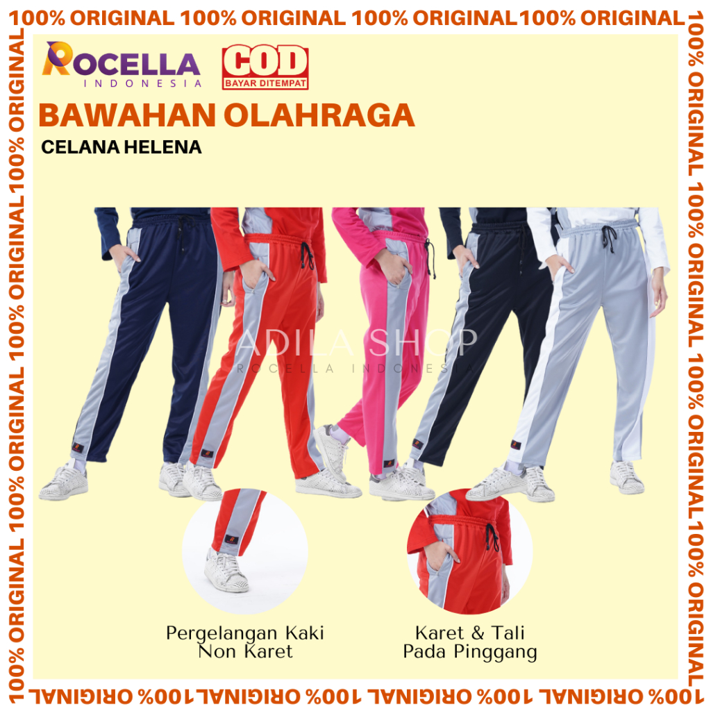 ROCELLA Celana Olahraga Helena/Rocella Celana Olahraga Wanita/Jogging/Sepeda/Senam/Fitnes/Aerobik