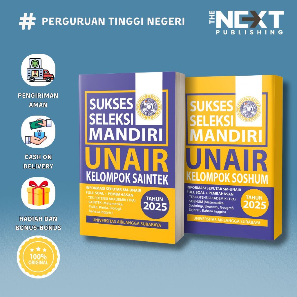Buku Sukses Ujian Seleksi Mandiri UNAIR SAINTEK dan SOSHUM 2025