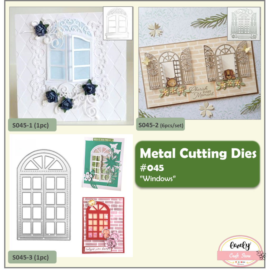 

LovelyCraftStore | Metal cutting dies #045 ~ cetakan stensil stencil small window jendela untuk bujo, journal, cards, scrapbooking, mahar, etc