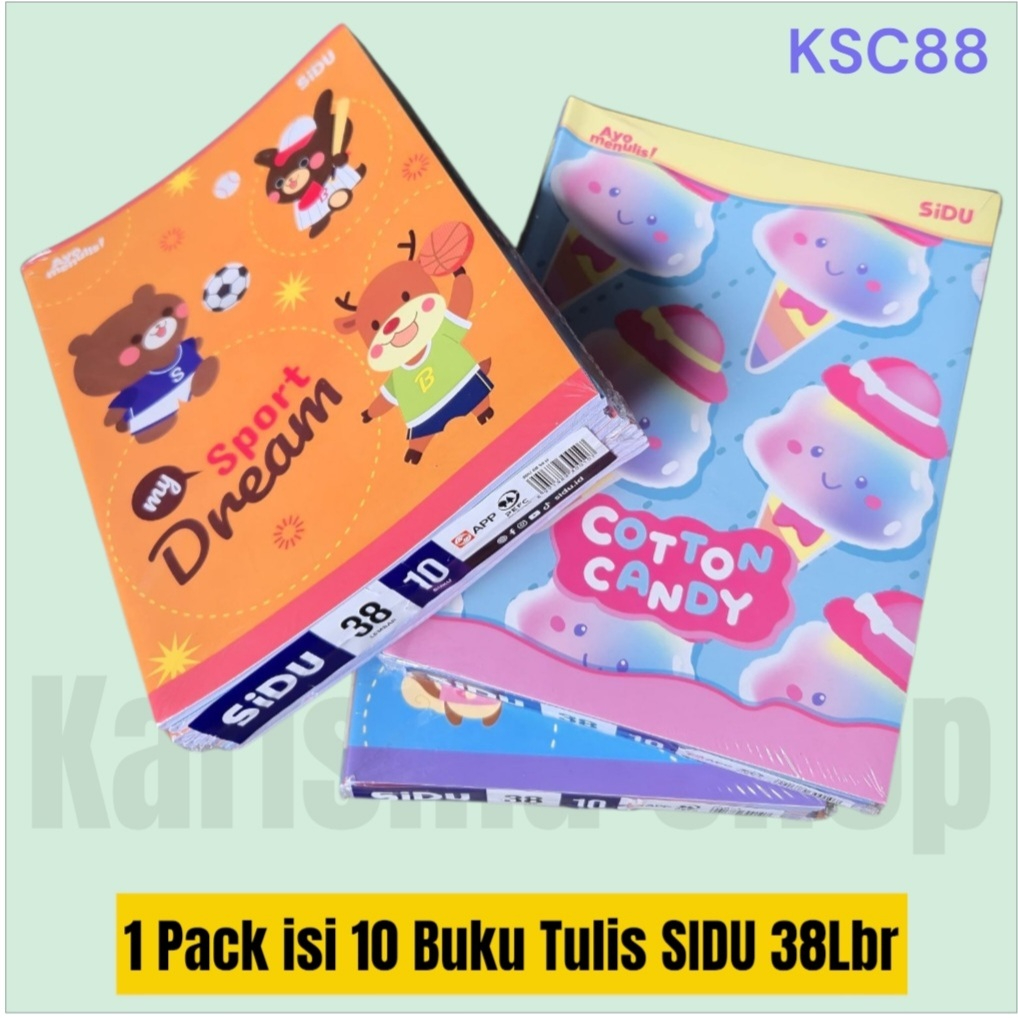 

1 Pack isi 10 Buku Tulis SIDU isi 38 Lembar