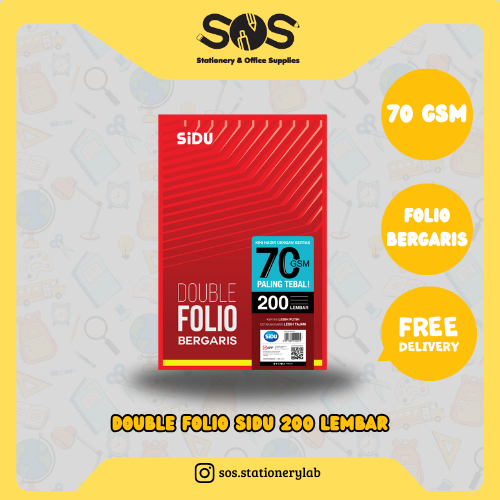 

Double Folio Bergaris Sidu 70gsm 200 LEMBAR