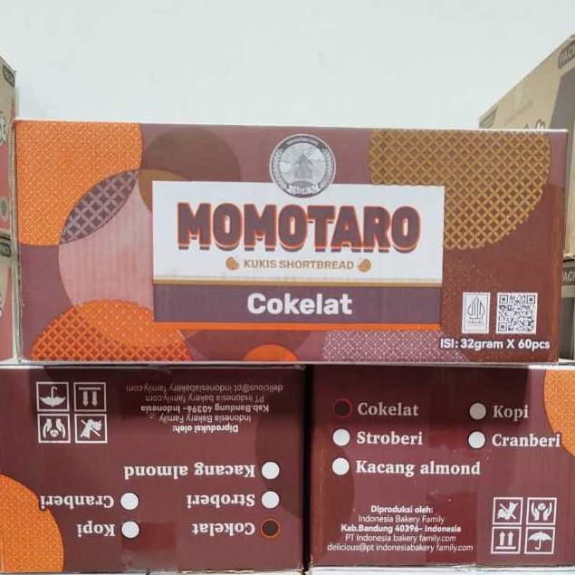 

1 DUS KUKIS 2 KEPING MOMOTARO @32GR COOKIES KUKIS AOKA COKELAT ISI 60 PCS