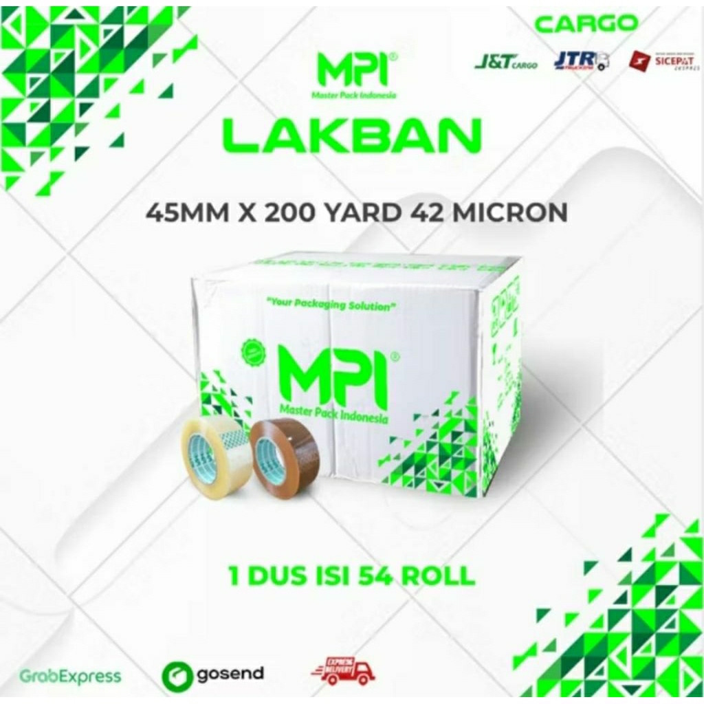 

Lakban Bening Coklat 45MMx200YARD isi 54 Pcs Brand Master Pack Indonesis