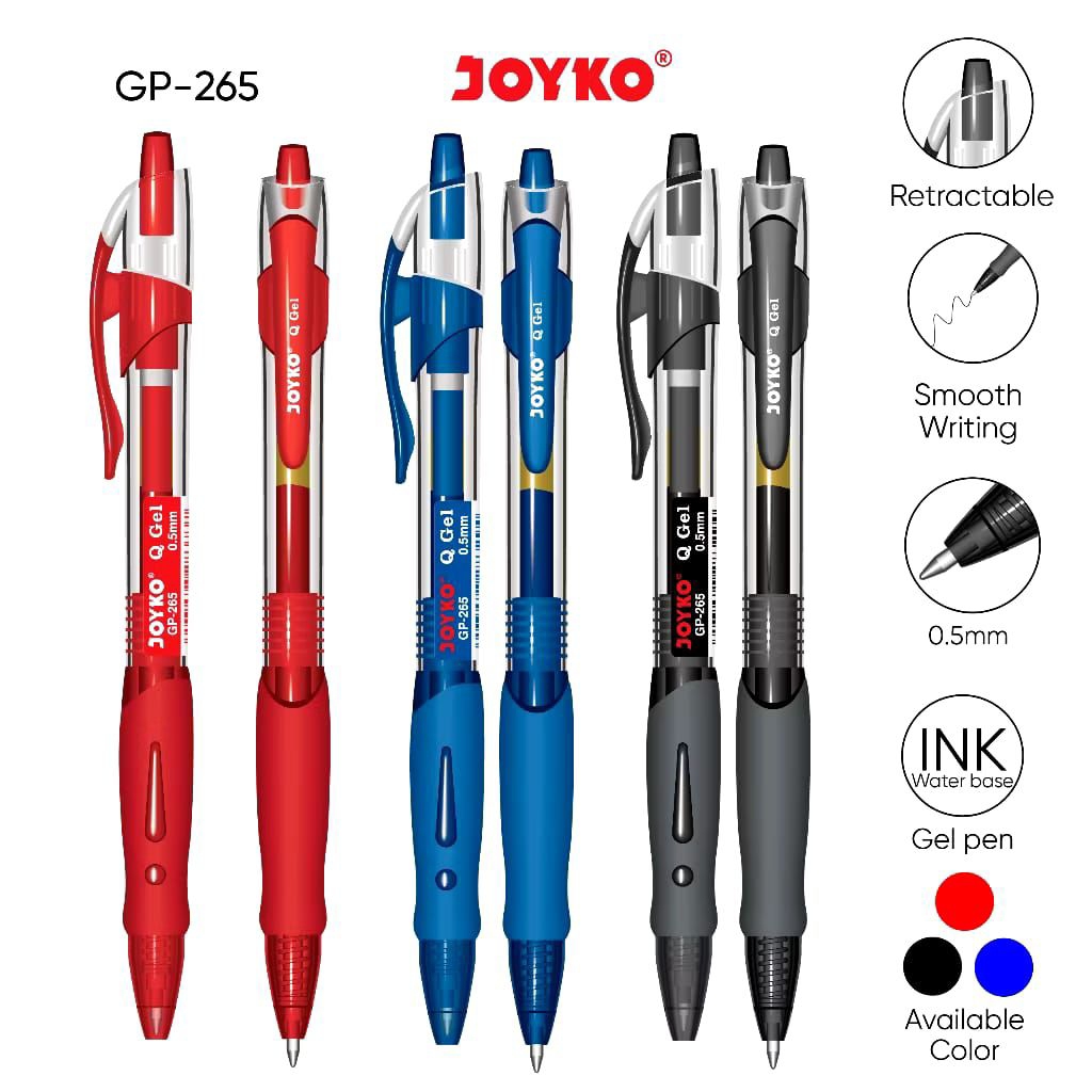 

Pulpen Joyko Q Gel GP-265 0.5mm