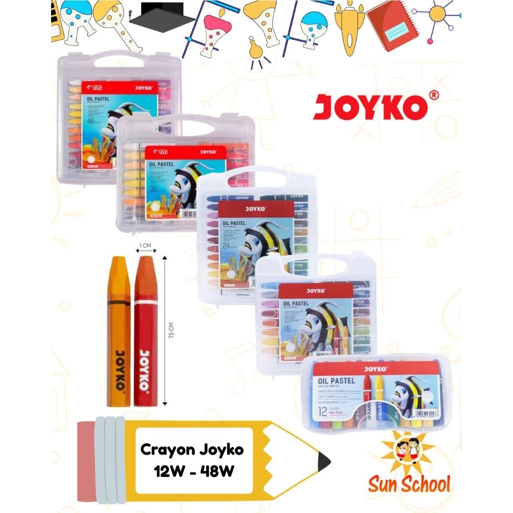 

Crayon Joyko Oil Pastel isi 12 18 24 36