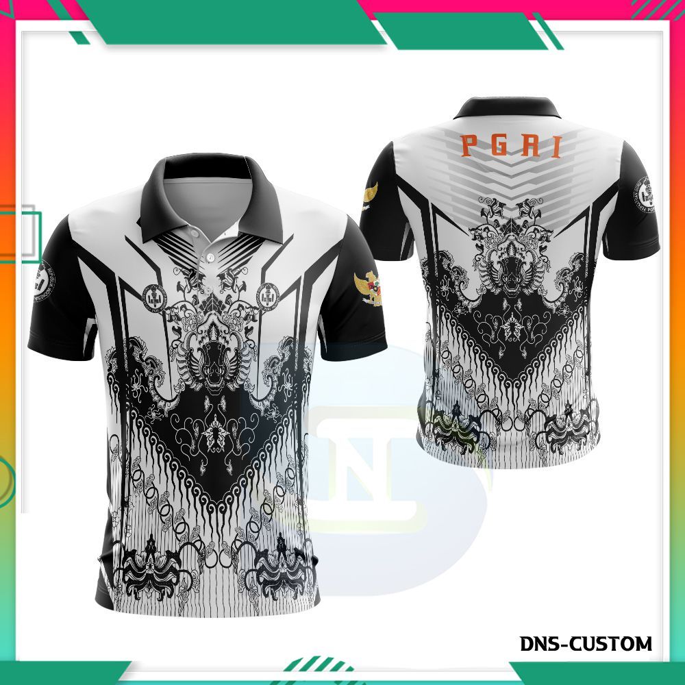 Baju Guru Seragam PGRI Pria Berkerah / Jersey Guru Olahraga Pria / Kaos Guru Terbaru Lengan Pendek