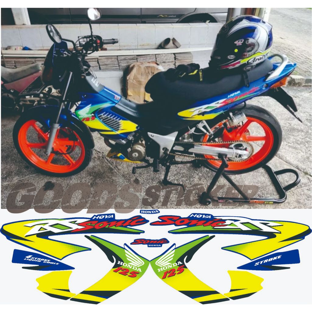 (COD) STRIPING HONDA NOVA SONIC RS 125 - STICKER STIKER SETIKER HONDA NOVA RS SONIC 125