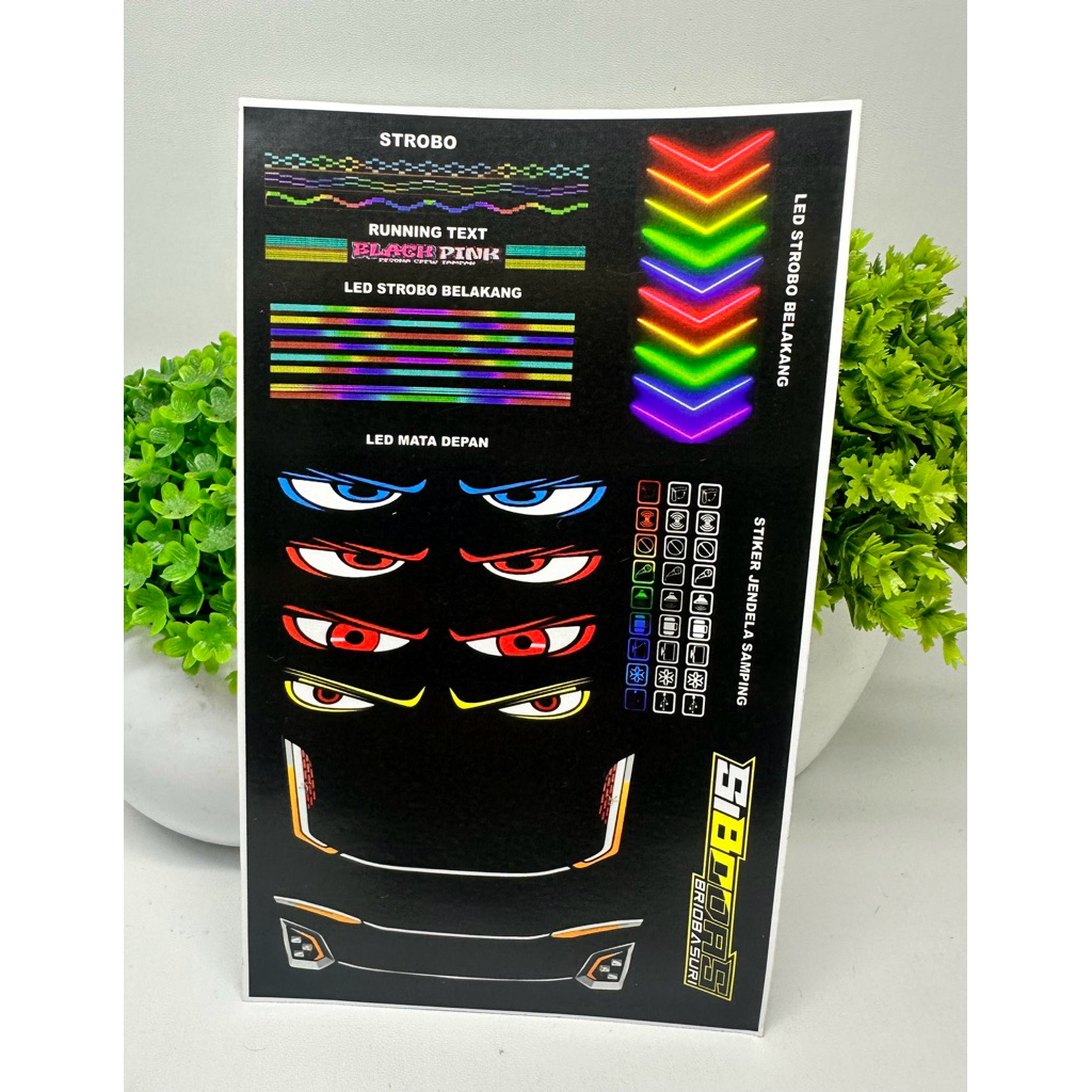 

stiker acc miniatur running text sudah cutting